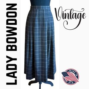 Vintage Lady Bowdon Pleated Tartan Plaid Wool Skirt (8)